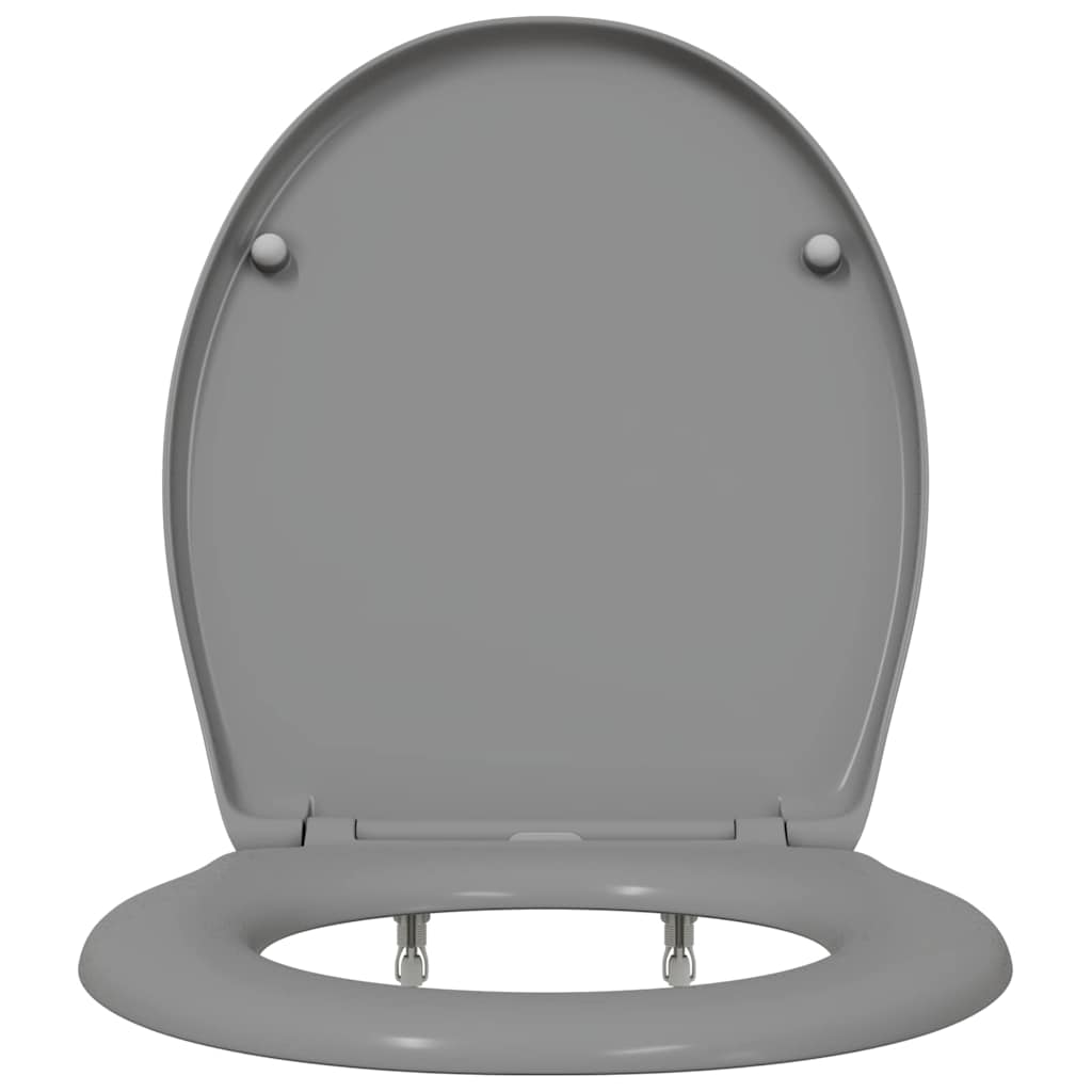 Schnellverschluss-WC-Sitz Grau 44,8 x 37,3 x 4,2 cm Duroplast