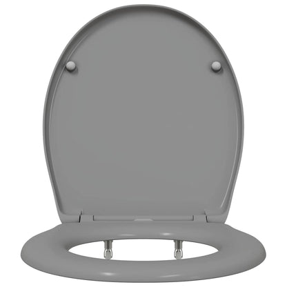 Schnellverschluss-WC-Sitz Grau 44,8 x 37,3 x 4,2 cm Duroplast
