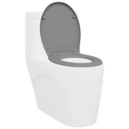 Schnellverschluss-WC-Sitz Grau 44,8 x 37,3 x 4,2 cm Duroplast