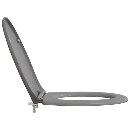 Schnellverschluss-WC-Sitz Grau 44,8 x 37,3 x 4,2 cm Duroplast