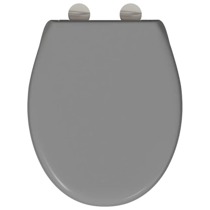 Schnellverschluss-WC-Sitz Grau 44,8 x 37,3 x 4,2 cm Duroplast