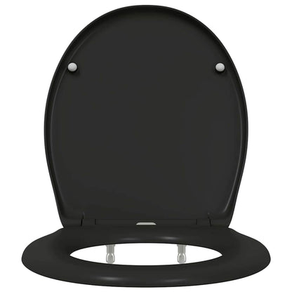 Schnellverschluss-WC-Sitz Schwarz 44,8 x 37,3 x 4,2 cm