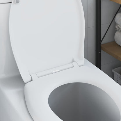 Schnellverschluss-WC-Sitz Weiß 44,8 x 37,3 x 4,2 cm Duroplast