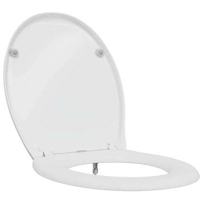 Schnellverschluss-WC-Sitz Weiß 44,8 x 37,3 x 4,2 cm Duroplast