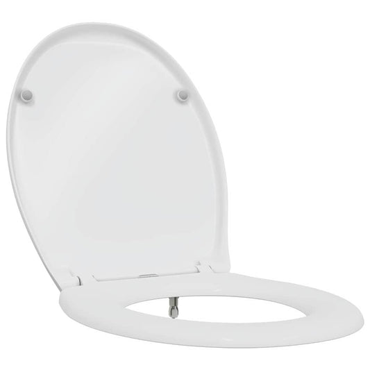 Schnellverschluss-WC-Sitz Weiß 44,8 x 37,3 x 4,2 cm Duroplast