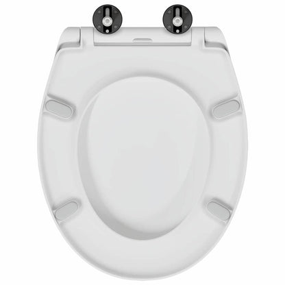 Schnellverschluss-WC-Sitz Weiß 44,8 x 37,3 x 4,2 cm Duroplast