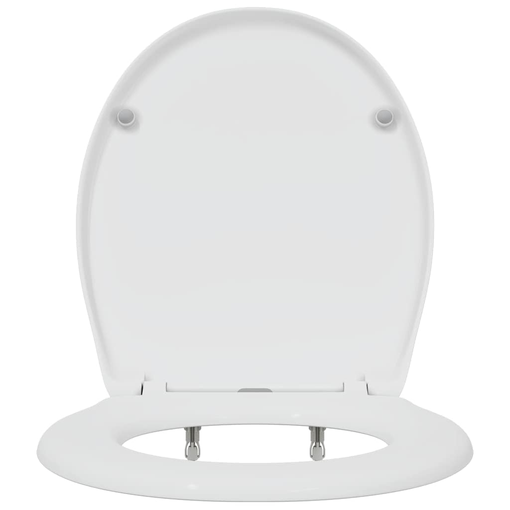 Schnellverschluss-WC-Sitz Weiß 44,8 x 37,3 x 4,2 cm Duroplast