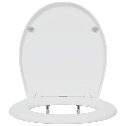 Schnellverschluss-WC-Sitz Weiß 44,8 x 37,3 x 4,2 cm Duroplast