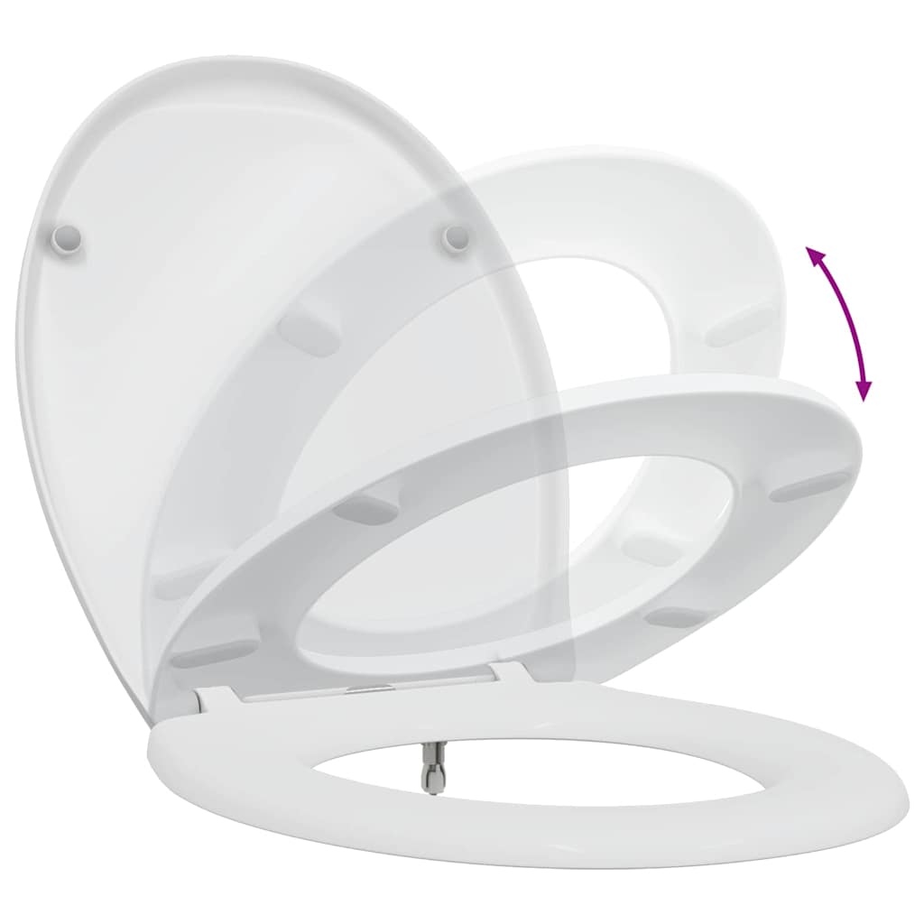 Schnellverschluss-WC-Sitz Weiß 44,8 x 37,3 x 4,2 cm Duroplast