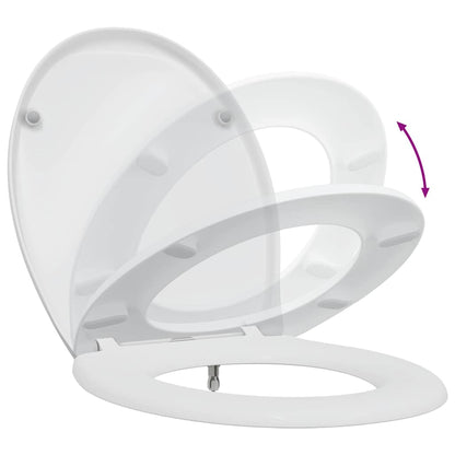 Schnellverschluss-WC-Sitz Weiß 44,8 x 37,3 x 4,2 cm Duroplast