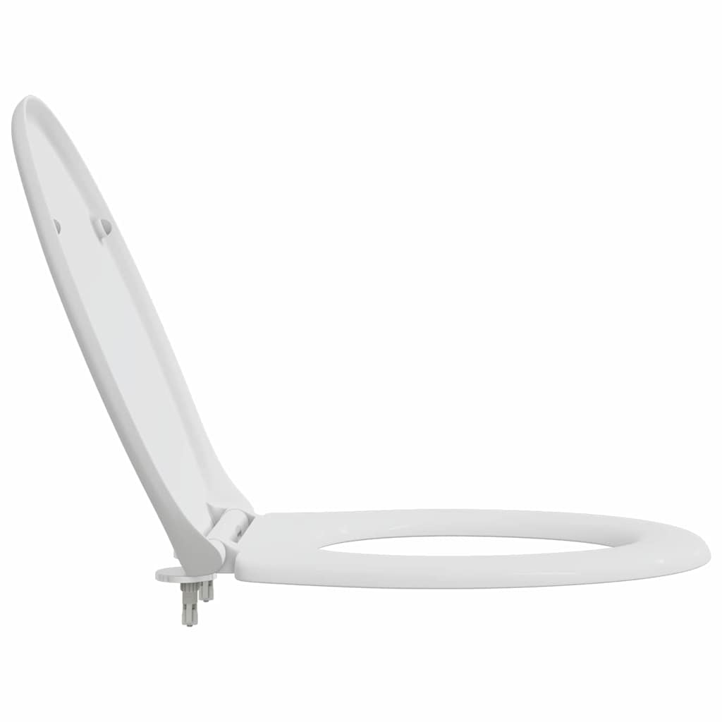 Schnellverschluss-WC-Sitz Weiß 44,8 x 37,3 x 4,2 cm Duroplast