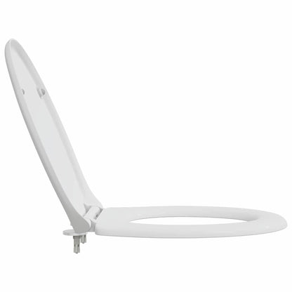 Schnellverschluss-WC-Sitz Weiß 44,8 x 37,3 x 4,2 cm Duroplast