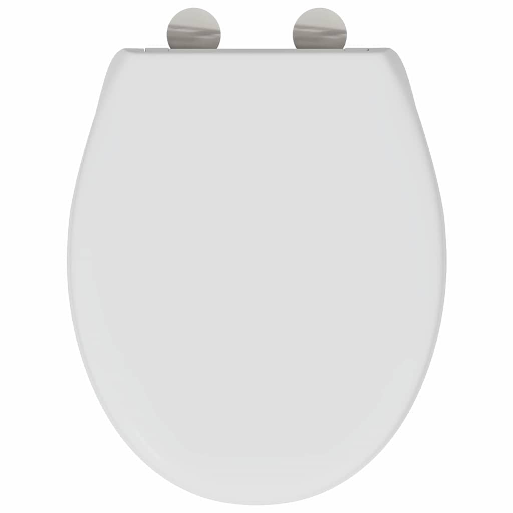 Schnellverschluss-WC-Sitz Weiß 44,8 x 37,3 x 4,2 cm Duroplast