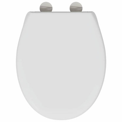 Schnellverschluss-WC-Sitz Weiß 44,8 x 37,3 x 4,2 cm Duroplast