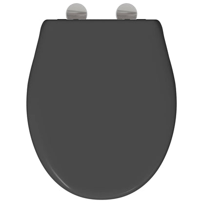 Schnellverschluss-WC-Sitz Anthrazit 44.5 x 37.3 x 4.3 cm