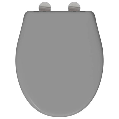 Schnellverschluss-WC-Sitz Grau 44.5 x 37.3 x 4.3 cm Duroplast
