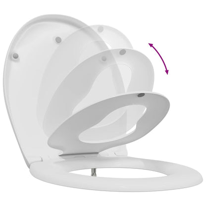 Schnellverschluss-WC-Sitz Weiß 44.5 x 37.3 x 4.3 cm Duroplast