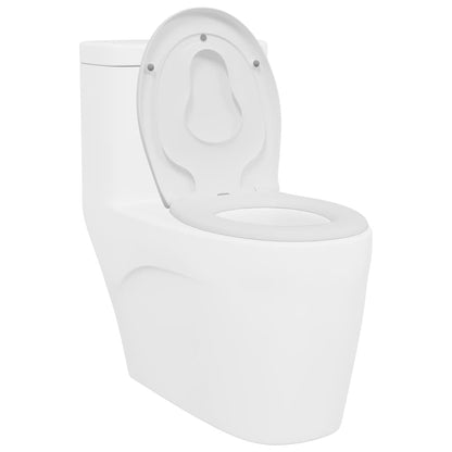 Schnellverschluss-WC-Sitz Weiß 44.5 x 37.3 x 4.3 cm Duroplast