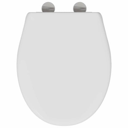 Schnellverschluss-WC-Sitz Weiß 44.5 x 37.3 x 4.3 cm Duroplast