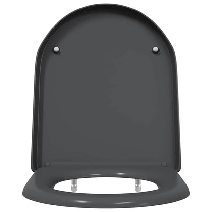 Schnellverschluss-WC-Sitz Anthrazit 46,2 x 36 x 4,3 cm