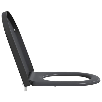 Schnellverschluss-WC-Sitz Anthrazit 46,2 x 36 x 4,3 cm