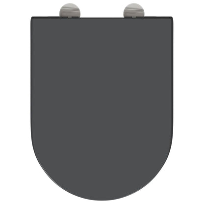 Schnellverschluss-WC-Sitz Anthrazit 46,2 x 36 x 4,3 cm