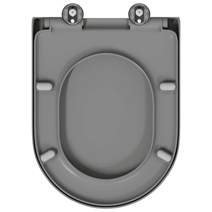 Schnellverschluss-WC-Sitz Grau 46,2 x 36 x 4,3 cm Duroplast