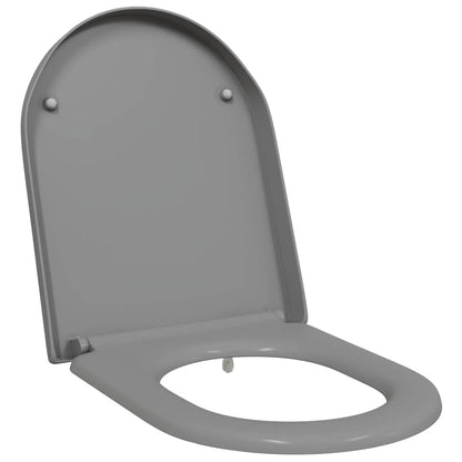 Schnellverschluss-WC-Sitz Grau 46,2 x 36 x 4,3 cm Duroplast