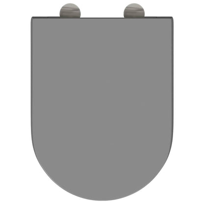 Schnellverschluss-WC-Sitz Grau 46,2 x 36 x 4,3 cm Duroplast