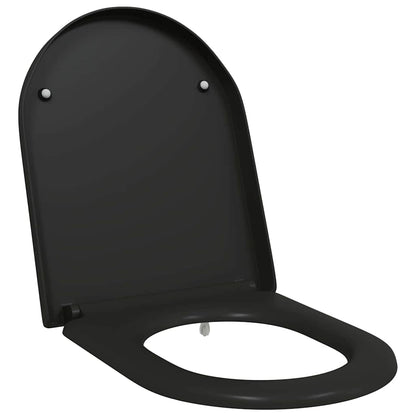 Schnellverschluss-WC-Sitz Schwarz 46,2 x 36 x 4,3 cm Duroplast
