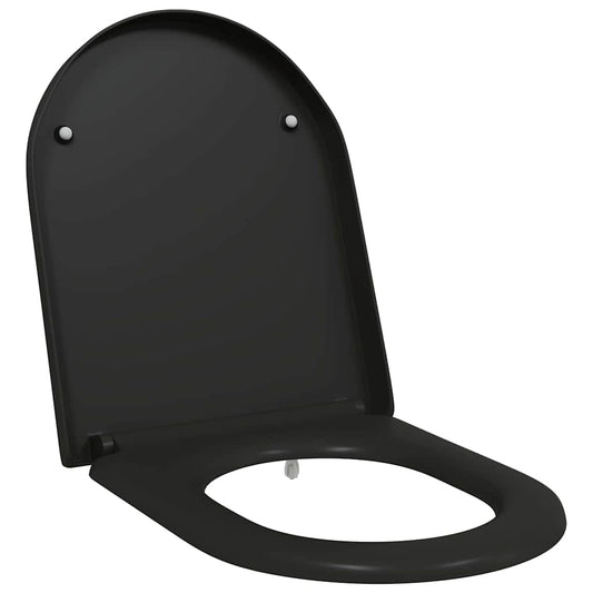 Schnellverschluss-WC-Sitz Schwarz 46,2 x 36 x 4,3 cm Duroplast