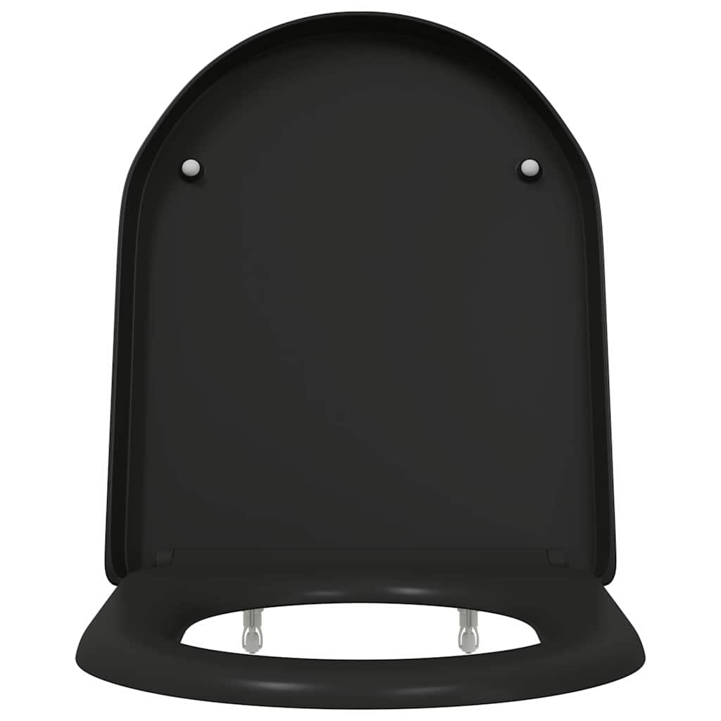 Schnellverschluss-WC-Sitz Schwarz 46,2 x 36 x 4,3 cm Duroplast