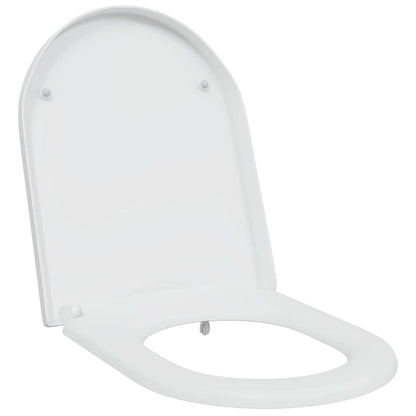 Schnellverschluss-WC-Sitz Weiß 46,2 x 36 x 4,3 cm Duroplast