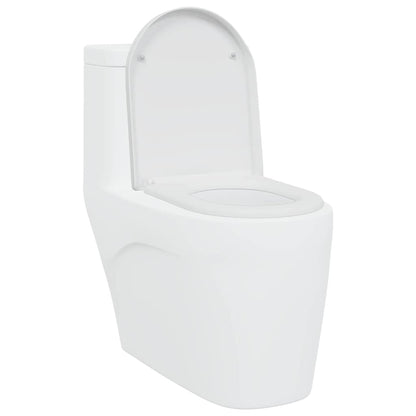 Schnellverschluss-WC-Sitz Weiß 46,2 x 36 x 4,3 cm Duroplast