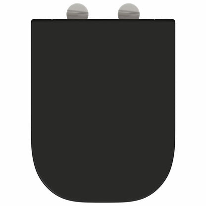 Schnellverschluss-WC-Sitz Schwarz 44,5 x 35 x 3,6 cm Duroplast