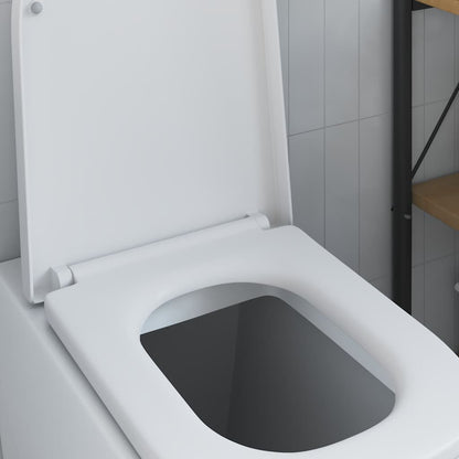 Schnellverschluss-WC-Sitz Weiß 44,5 x 35 x 3,6 cm Duroplast