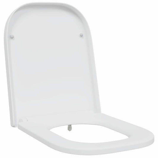 Schnellverschluss-WC-Sitz Weiß 44,5 x 35 x 3,6 cm Duroplast