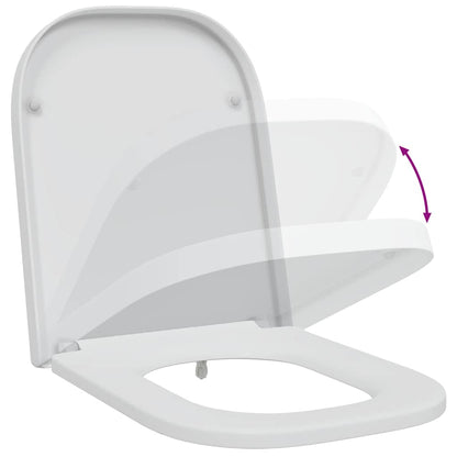 Schnellverschluss-WC-Sitz Weiß 44,5 x 35 x 3,6 cm Duroplast