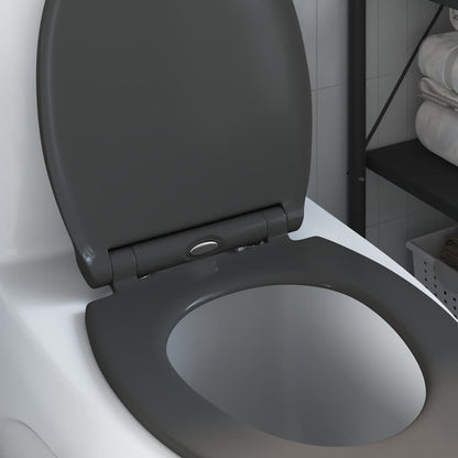 Schnellverschluss-WC-Sitz Anthrazit 45.5 x 37.5 x 3.8 cm