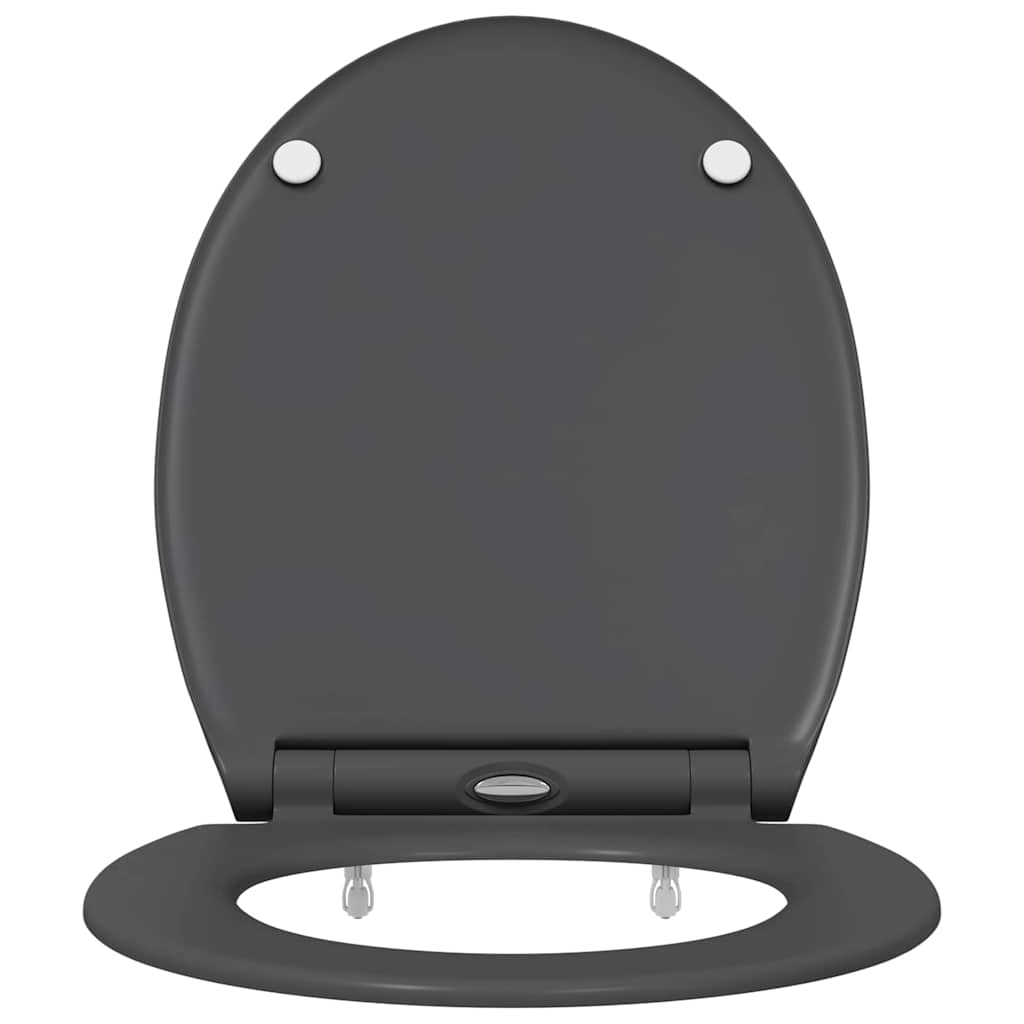 Schnellverschluss-WC-Sitz Anthrazit 45.5 x 37.5 x 3.8 cm
