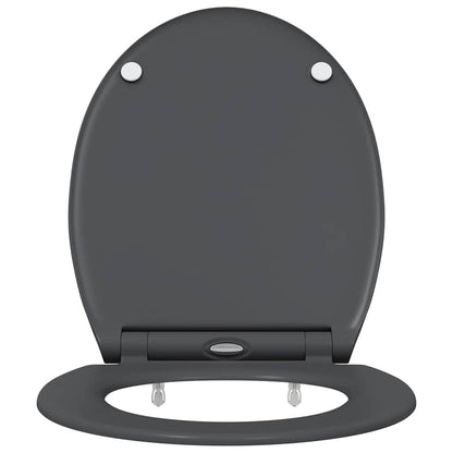 Schnellverschluss-WC-Sitz Anthrazit 45.5 x 37.5 x 3.8 cm