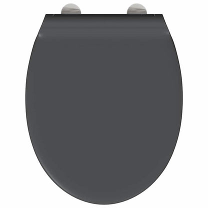 Schnellverschluss-WC-Sitz Anthrazit 45.5 x 37.5 x 3.8 cm