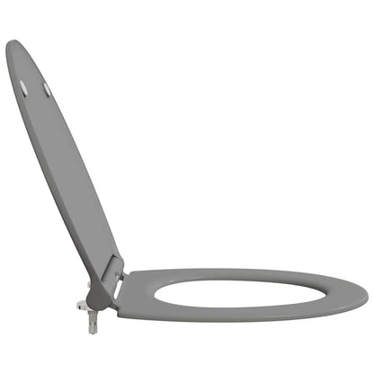 Schnellverschluss-WC-Sitz Grau 45.5 x 37.5 x 3.8 cm Duroplast