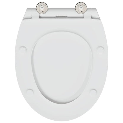 Schnellverschluss-WC-Sitz Weiß 45.5 x 37.5 x 3.8 cm Duroplast