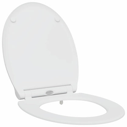 Schnellverschluss-WC-Sitz Weiß 45.5 x 37.5 x 3.8 cm Duroplast