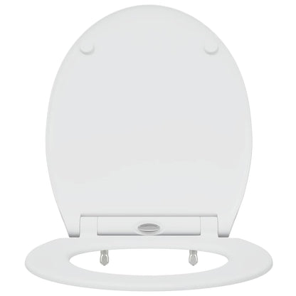Schnellverschluss-WC-Sitz Weiß 45.5 x 37.5 x 3.8 cm Duroplast