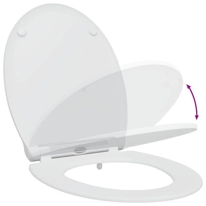 Schnellverschluss-WC-Sitz Weiß 45.5 x 37.5 x 3.8 cm Duroplast