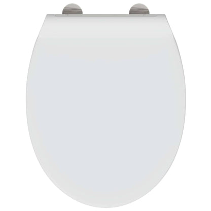 Schnellverschluss-WC-Sitz Weiß 45.5 x 37.5 x 3.8 cm Duroplast