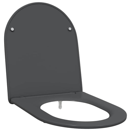 Schnellverschluss-WC-Sitz Anthrazit 44 x 36,4 x 3,4 cm