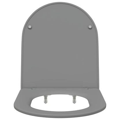 Schnellverschluss-WC-Sitz Grau 44 x 36,4 x 3,4 cm Duroplast